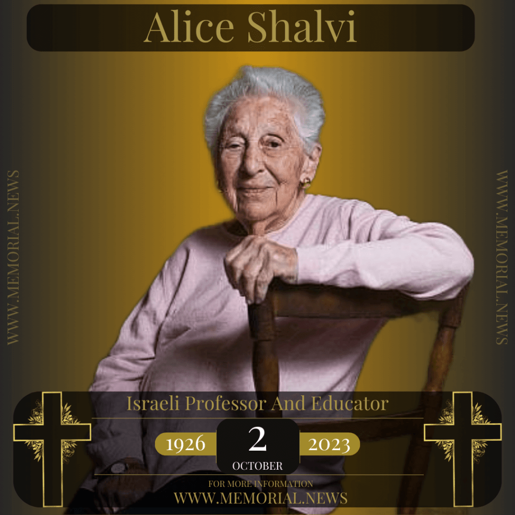 Alice Shalvi, influential Israeli educator and advocate for women's rights, who left a lasting legacy.