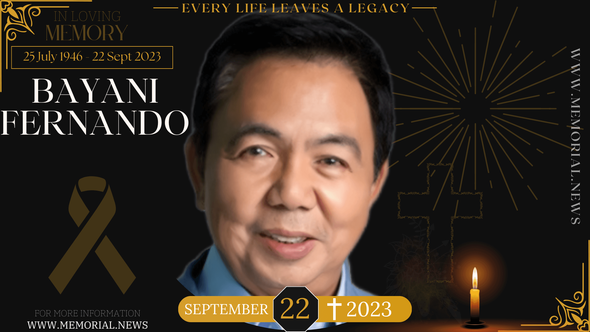 Bayani Flores Fernando † ( ️ 22 September 2023 🕊️) - Filipino ...