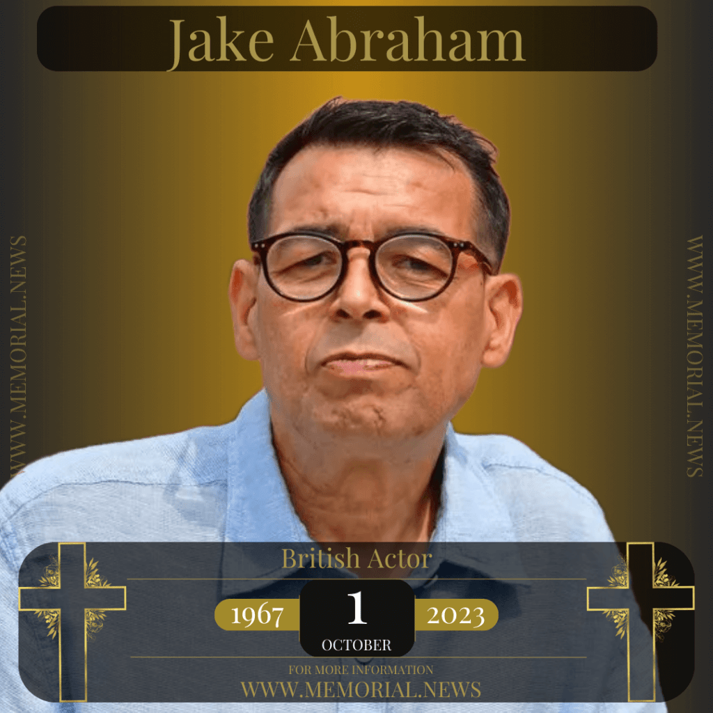 Jake Abraham, renowned British actor, remembered posthumously for his significant contributions to cinema and his battle with prostate cancer.